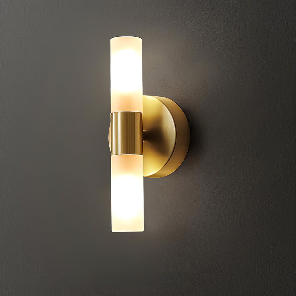 Modern Wall Sconce with Energy-Efficient LED Lighting for Bedroom, Hallway & Living Room | Classic Metal & Glass Indoor Fixture