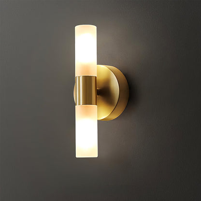 Modern Wall Sconce with Energy-Efficient LED Lighting for Bedroom, Hallway & Living Room | Classic Metal & Glass Indoor Fixture