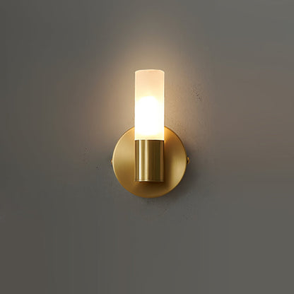 Modern Wall Sconce with Energy-Efficient LED Lighting for Bedroom, Hallway & Living Room | Classic Metal & Glass Indoor Fixture