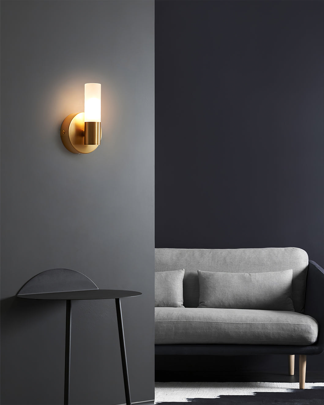 Modern Wall Sconce with Energy-Efficient LED Lighting for Bedroom, Hallway & Living Room | Classic Metal & Glass Indoor Fixture