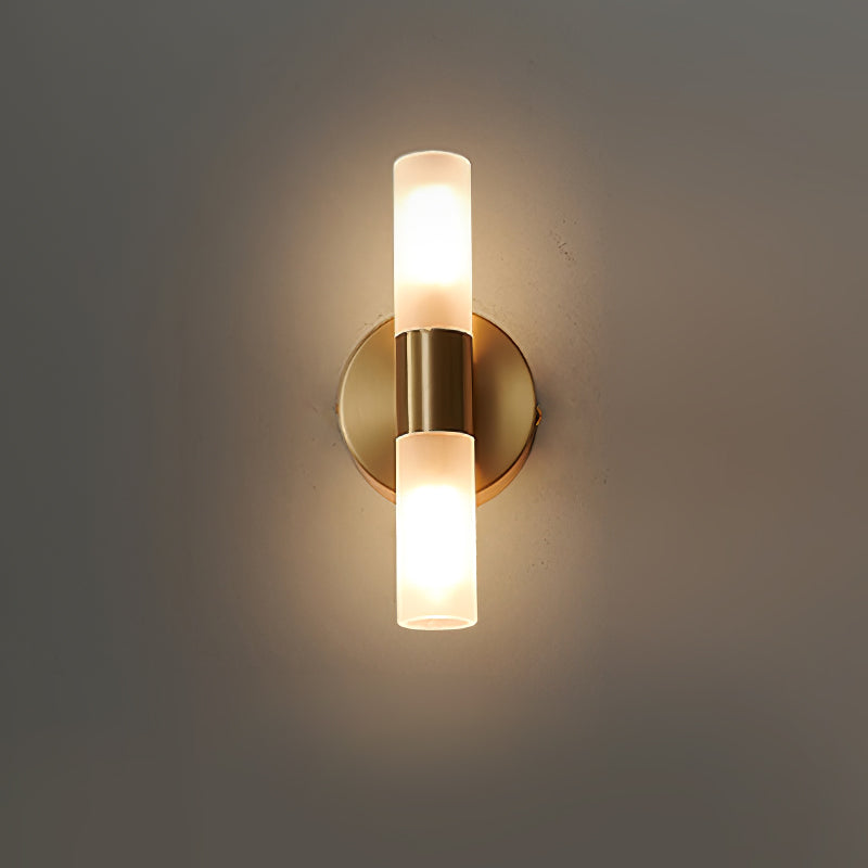 Modern Wall Sconce with Energy-Efficient LED Lighting for Bedroom, Hallway & Living Room | Classic Metal & Glass Indoor Fixture