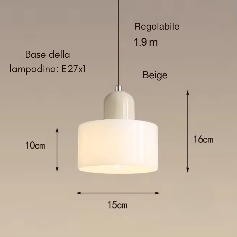 Handwoven Glass Pendant Light Bauhaus Style Indoor Hanging Lamp Adjustable Cable for Dining Room Kitchen Home Office