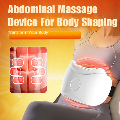 Cordless Abdominal Massager with Heat & Vibration for Digestive Comfort and Muscle Relaxation, Rechargeable Portable Belly Massage Device