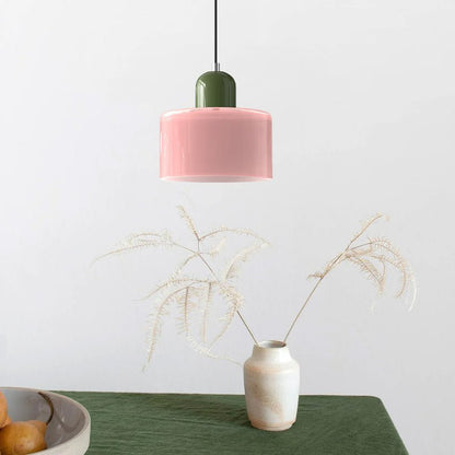 Handwoven Glass Pendant Light Bauhaus Style Indoor Hanging Lamp Adjustable Cable for Dining Room Kitchen Home Office
