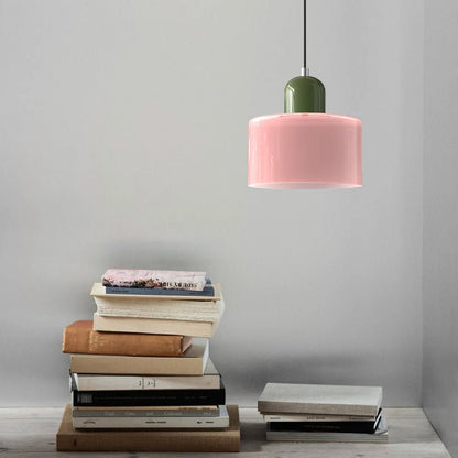 Handwoven Glass Pendant Light Bauhaus Style Indoor Hanging Lamp Adjustable Cable for Dining Room Kitchen Home Office