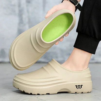 Waterproof Orthopedic Clogs with Gel Cushioning for All-Day Comfort – Anti-Slip Work Shoes for Kitchen, Hospital & Garden Use