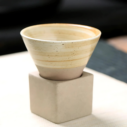 Handcrafted Ceramic Coffee Cup with Saucer – Japanese-Inspired Glazed Espresso Mug for Coffee Lovers & Tea Enthusiasts