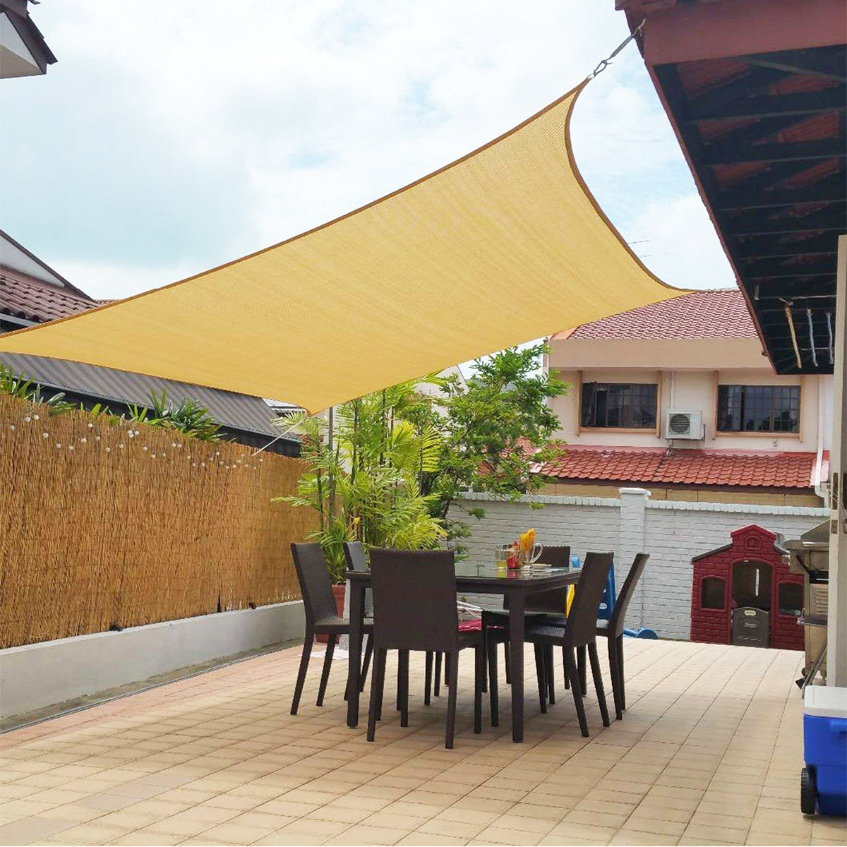 Waterproof Sun Shade Sail Triangle Rectangle Square UV Protection Outdoor Patio Deck Canopy for Backyard Garden Pergola Pool Camping