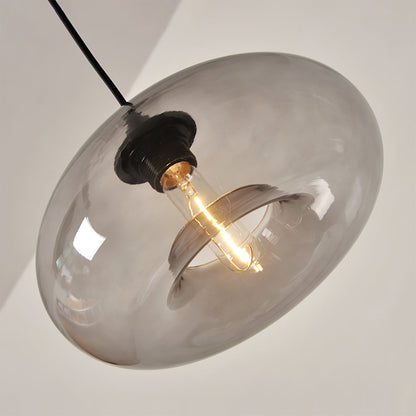 Transparent Glass Drop Fixture 11 Inch E26 E27 Socket Overhead Lighting for Kitchen Island Dining Table Breakfast Nook Entryway Foyer