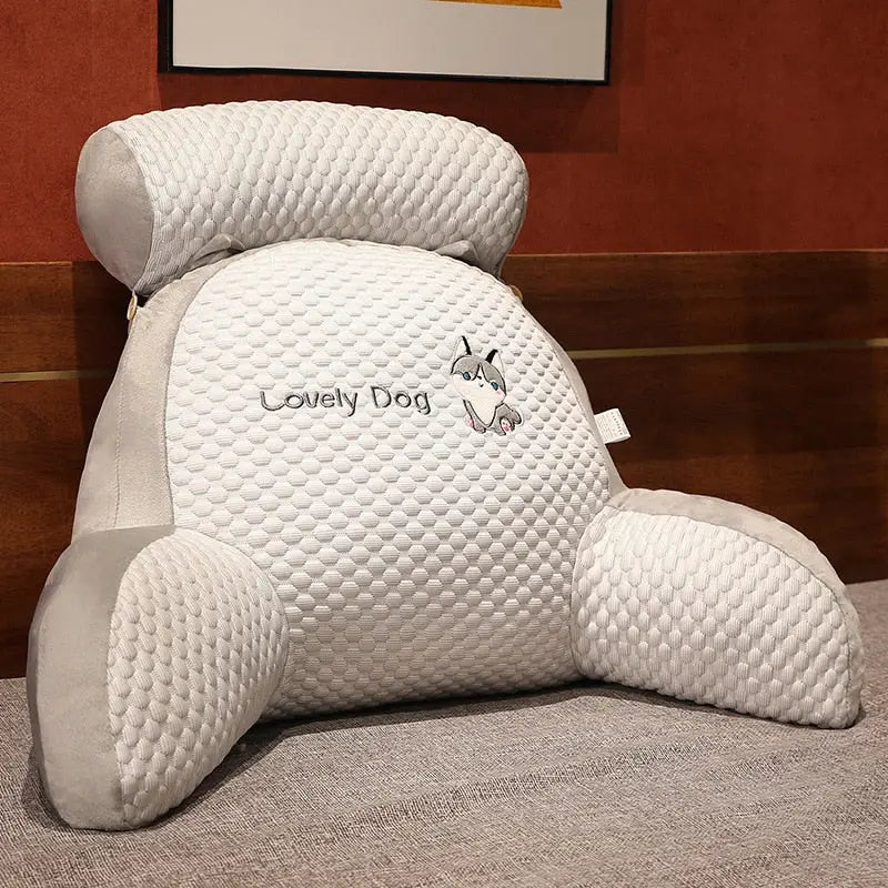 Foam Wedge Pillow for Sitting Up in Bed with Quilted Cover 24 Inches Wide – Angled Support Cushion for Reading Watching TV Relaxing on Sofa