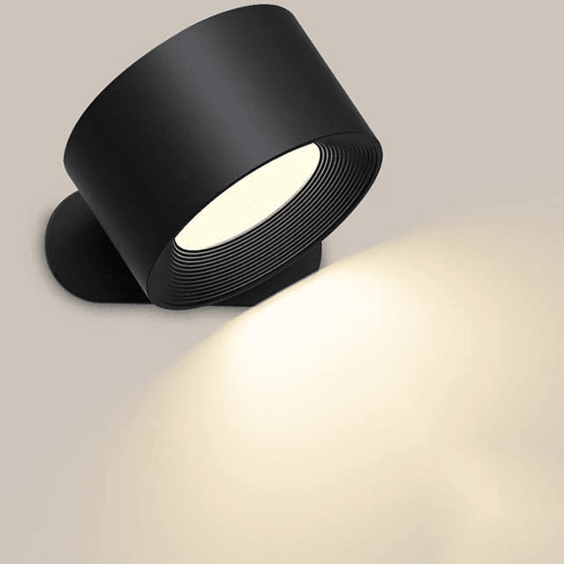Portable LED Wall Sconce with USB Charging – 360° Swivel Head for Bedroom, Hallway, Reading Nook & Home Office