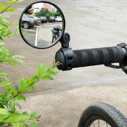 Handlebar Bicycle Rearview Mirror with Full Rotation Adjustment for Road & Mountain Bikes
