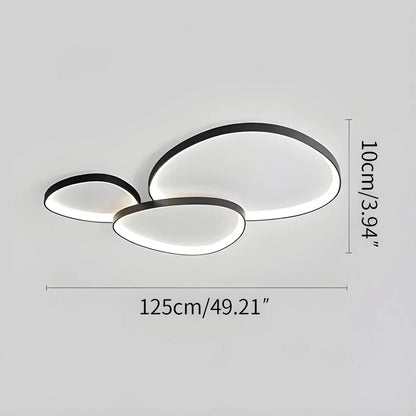 Flush Mount LED Ceiling Light Fixture with Remote Dimmer and Color Temperature Control for Bedroom, Hallway, Living Room – Energy-Efficient
