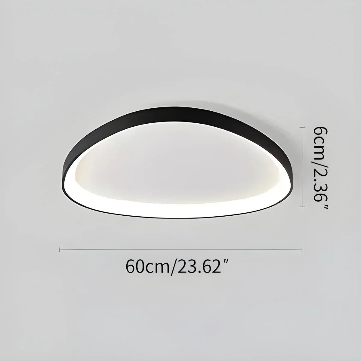 Flush Mount LED Overhead Fixture 17 in Oval Metal Design with Adjustable Color Temp & Dimming for Bedrooms Entryways Contemporary Homes