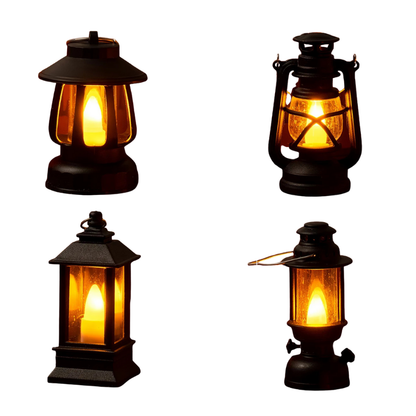 Miniature LED Night Light for Dollhouses & Shelves – Vintage Style Accent Lamp for Play Scenes & Display