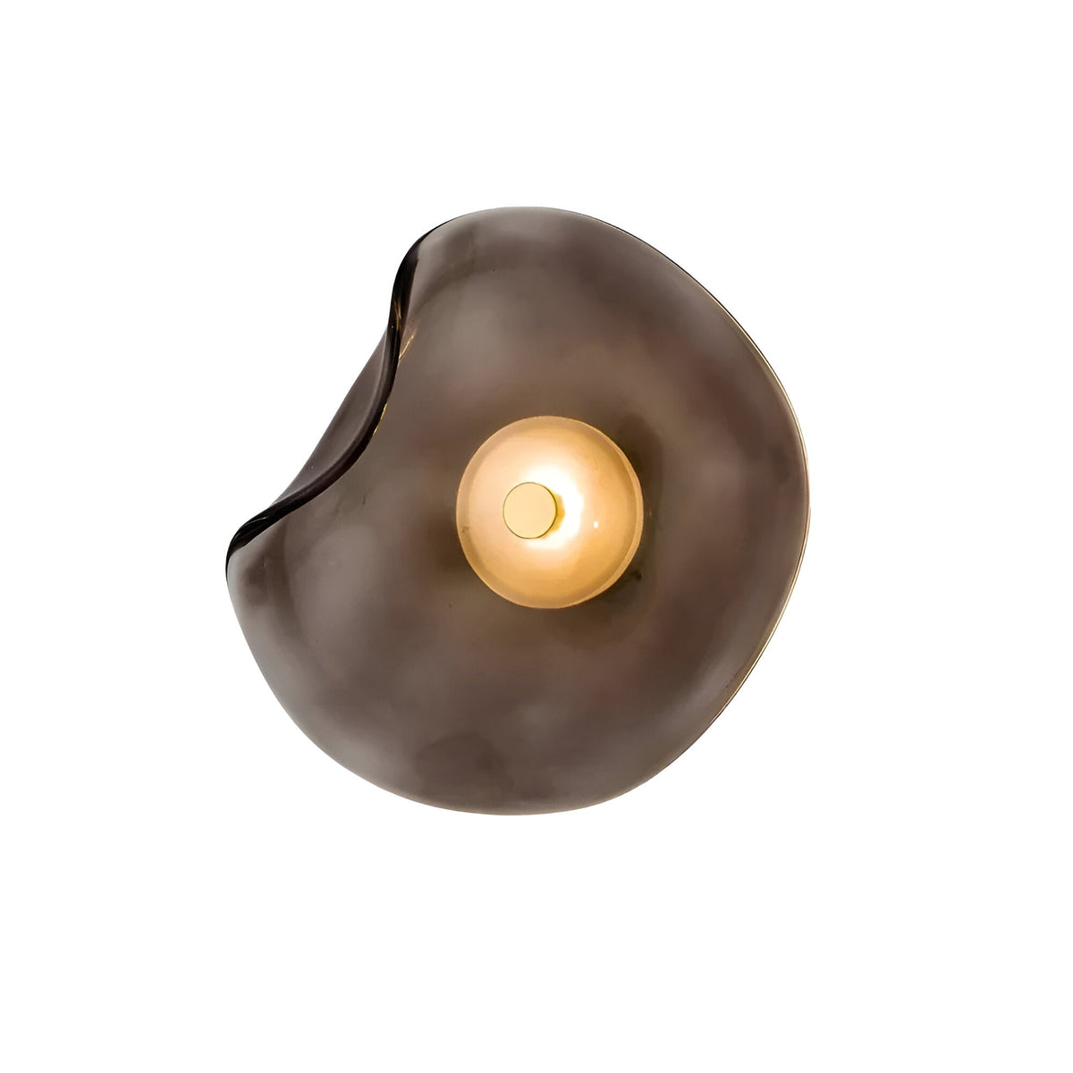 Curved Glass Wall Sconce with Warm White LED Up Down Light for Bedroom Living Room Hallway Modern Indoor Accent Lighting 10 Inch Tempered Gl