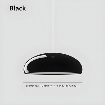 LED Overhead Fixture with Switchable Light Modes for Kitchen Islands, Dining Rooms & Open Living Spaces – Glossy Metal Round Ceiling Lamp in
