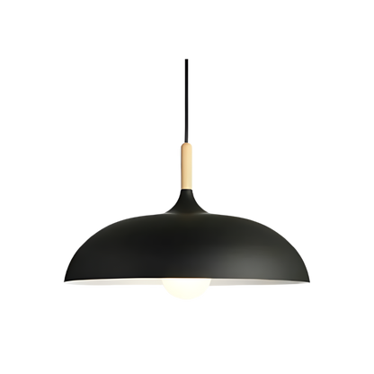 Wood and Iron Drop Light 14-24 Inches Diameter for Kitchen Island Dining Table Modern Minimalist Fixture E27 Socket Cord Height Adjustable