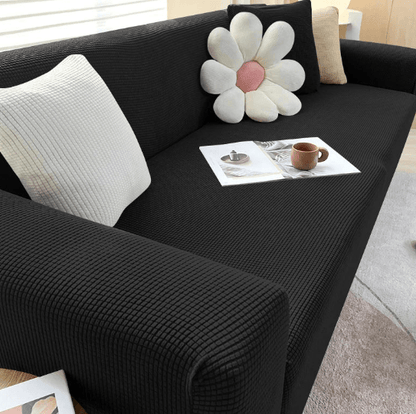 Stretch Sofa Cover Non-Slip Ribbed Jacquard Couch Slipcover Protector for Living Room