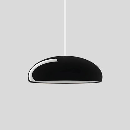 LED Overhead Fixture with Switchable Light Modes for Kitchen Islands, Dining Rooms & Open Living Spaces – Glossy Metal Round Ceiling Lamp in
