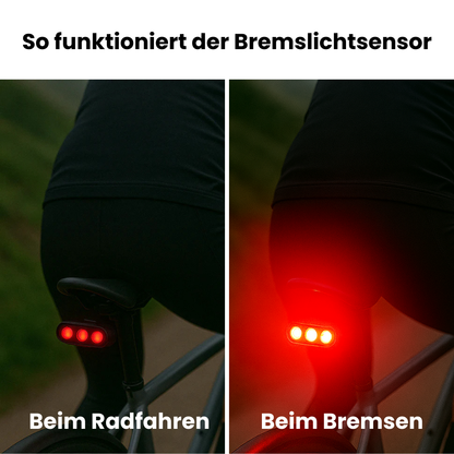 Motion-Sensing Bike Tail Light with Auto Brake Alert – Rechargeable Rear Safety LED for Road & Mountain Bikes