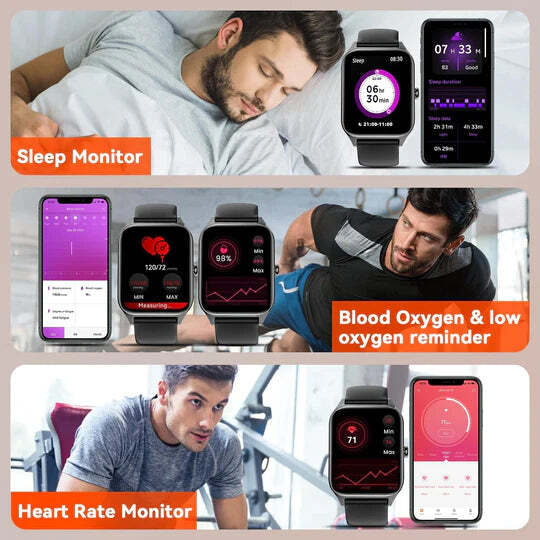 Smart Watches Fitness Tracker Bluetooth Smartwatch, Smart Fitness Watch with Step Tracker and Sleep Tracking, Sports Watch for Running