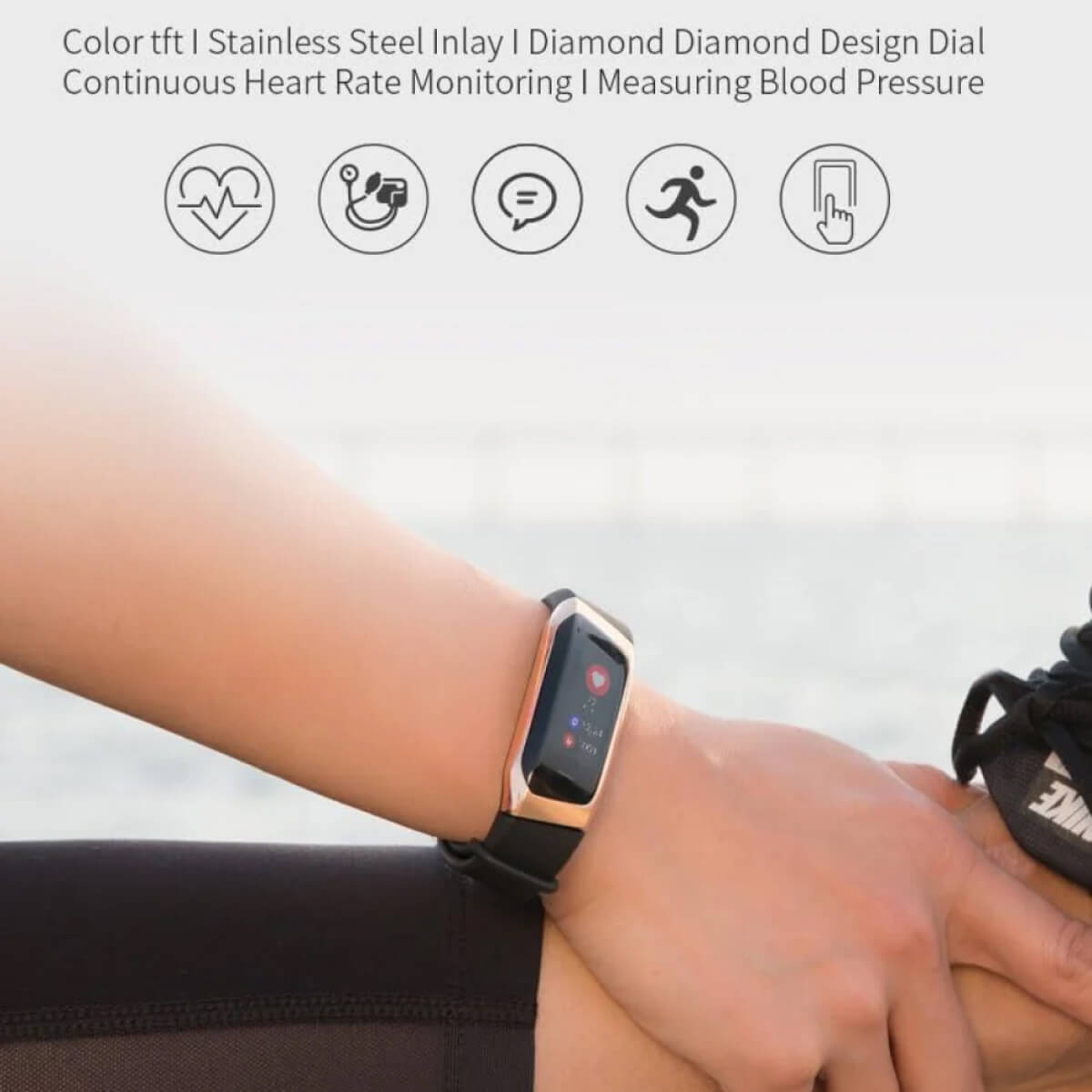 HealthTrack | Smart Watch with Blood Pressure & Heart Rate Monitoring | Waterproof Design for Daily Health Insights