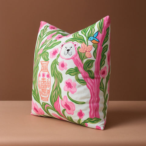 Bello Cushion Cover - Microfiber Blend, Artistic Dog Design