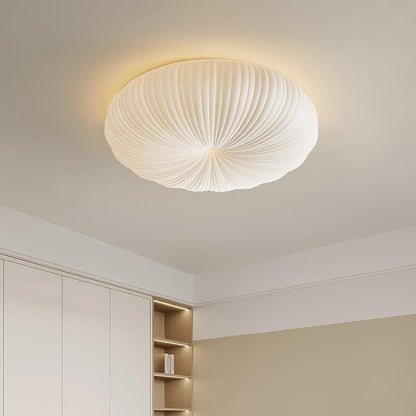 Round Flush Mount LED Light with Remote Control White 22 Inch Dimmable for Bedroom Living Room Kitchen Modern Low Profile Fixture