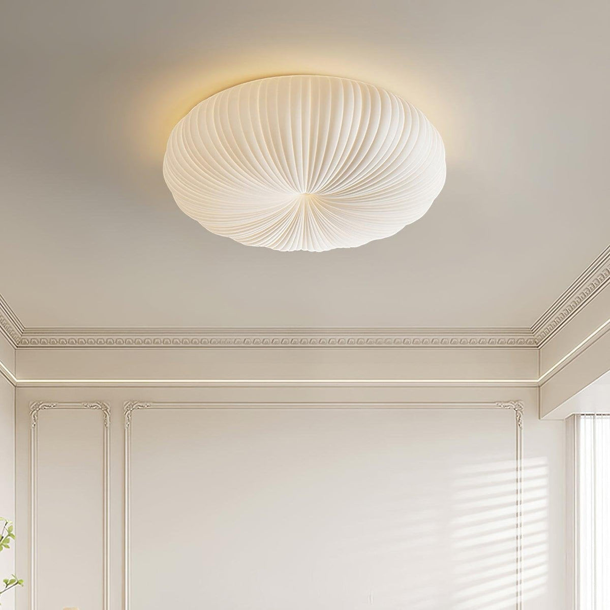 Round Flush Mount LED Light with Remote Control White 22 Inch Dimmable for Bedroom Living Room Kitchen Modern Low Profile Fixture