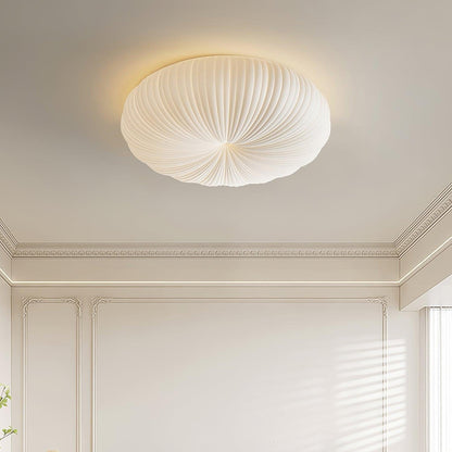 Round Flush Mount LED Light with Remote Control White 22 Inch Dimmable for Bedroom Living Room Kitchen Modern Low Profile Fixture