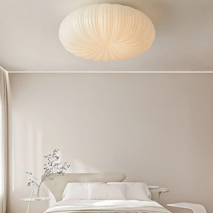 Round Flush Mount LED Light with Remote Control White 22 Inch Dimmable for Bedroom Living Room Kitchen Modern Low Profile Fixture