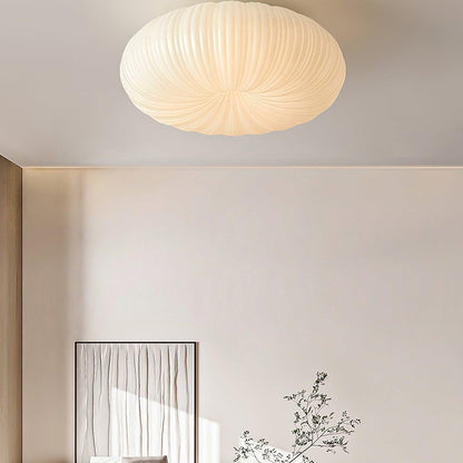 Round Flush Mount LED Light with Remote Control White 22 Inch Dimmable for Bedroom Living Room Kitchen Modern Low Profile Fixture