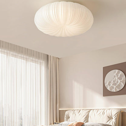 Round Flush Mount LED Light with Remote Control White 22 Inch Dimmable for Bedroom Living Room Kitchen Modern Low Profile Fixture