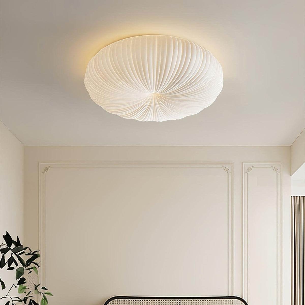 Round Flush Mount LED Light with Remote Control White 22 Inch Dimmable for Bedroom Living Room Kitchen Modern Low Profile Fixture