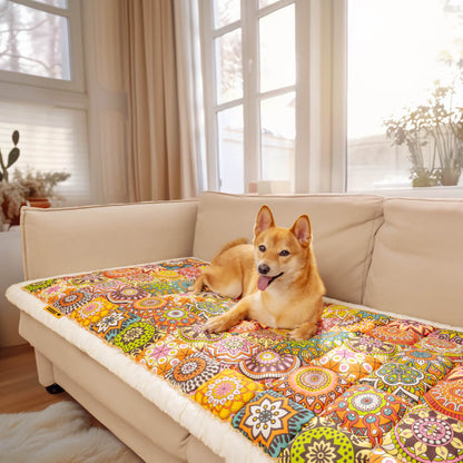 Quilted Cotton Furniture Protector Cover Anti-Slip Couch Cushion Pad for Sofa Chair Loveseat Pet-Friendly Washable Mat for Living Room