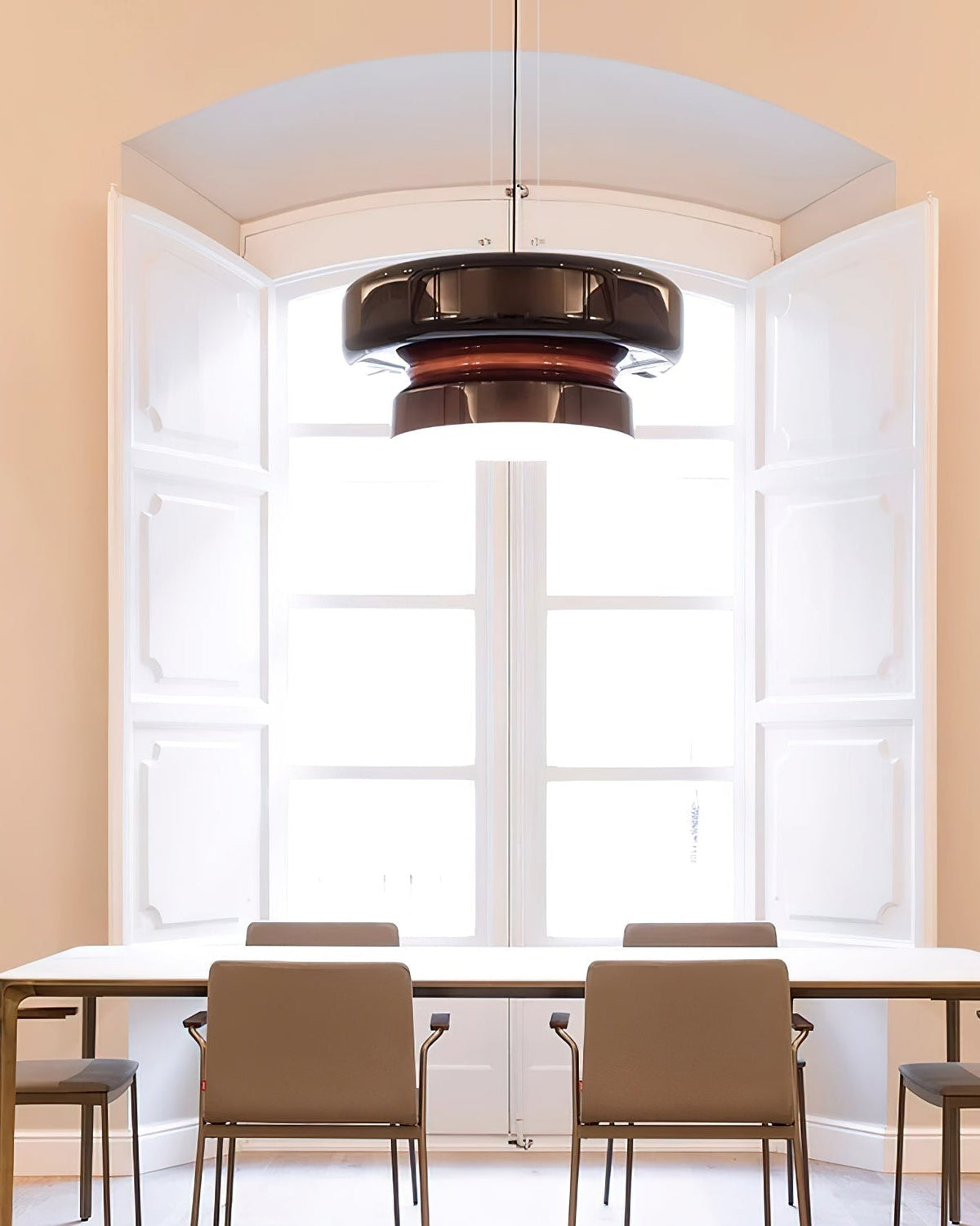 Glass Shade Hanging Light 16 in Chrome Finish Adjustable Cable E27 Socket Kitchen Island Dining Table Pendant Fixture Indoor Ceiling Lightin