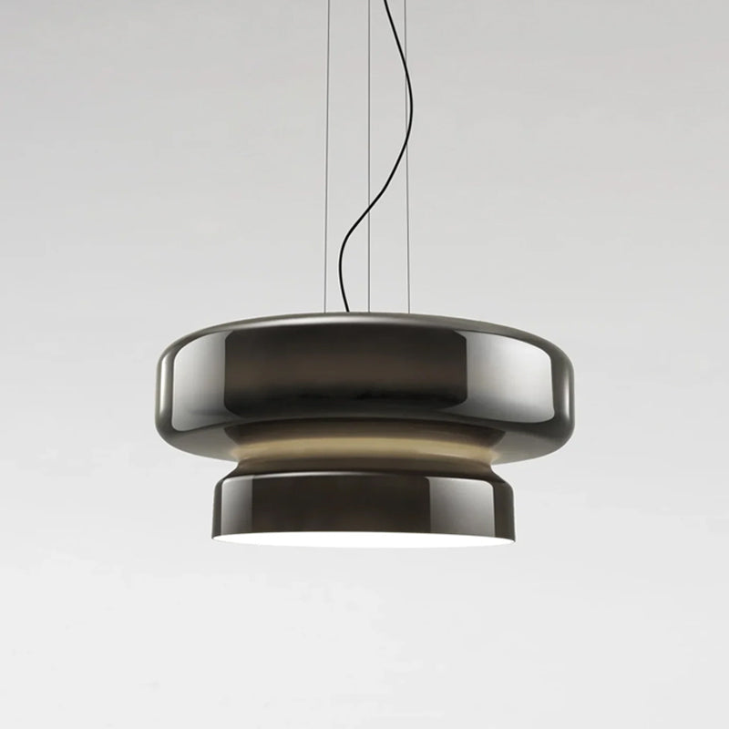 Glass Shade Hanging Light 16 in Chrome Finish Adjustable Cable E27 Socket Kitchen Island Dining Table Pendant Fixture Indoor Ceiling Lightin