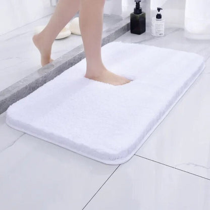 Microfiber Bath Mat Non-Slip Rubber Backing Quick Dry Soft Plush Bathroom Rug Floor Absorbent Water Wicking Shower Safe Machine Washable for