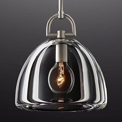 Glass Dome Hanging Light Fixture Adjustable Height Kitchen Island Pendant 7-14 Inch Ceiling Downlight