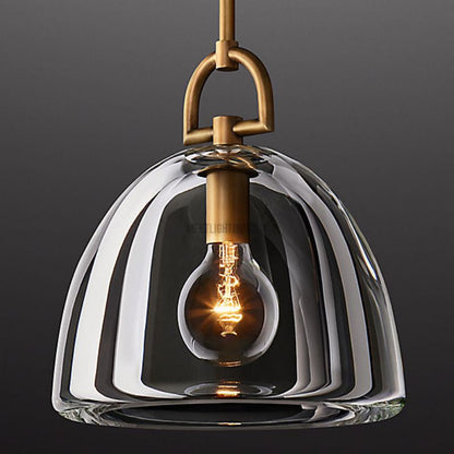Glass Dome Hanging Light Fixture Adjustable Height Kitchen Island Pendant 7-14 Inch Ceiling Downlight