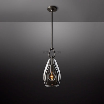 Crystal Glass Cylinder Pendant Light Adjustable Height Brass Nickel Bronze Finish Dining Room Kitchen Island