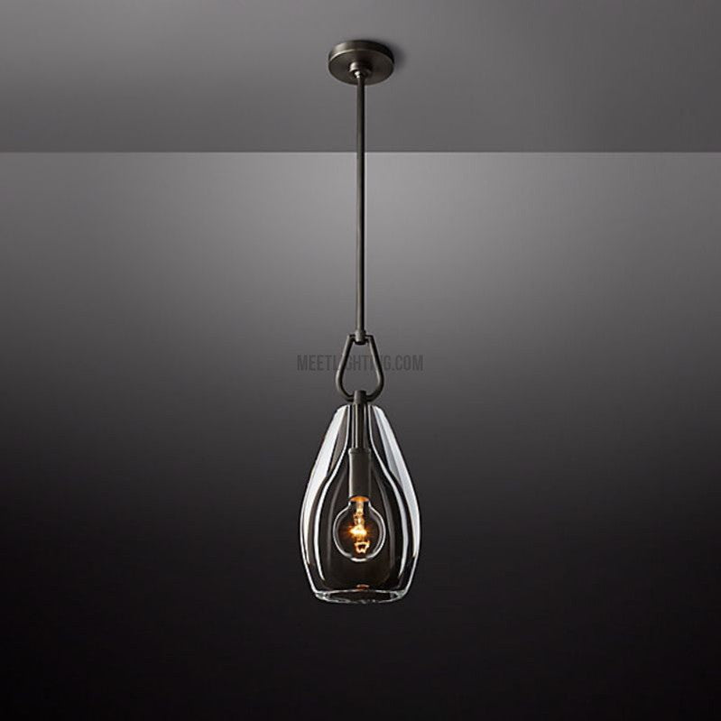 Crystal Glass Cylinder Pendant Light Adjustable Height Brass Nickel Bronze Finish Dining Room Kitchen Island