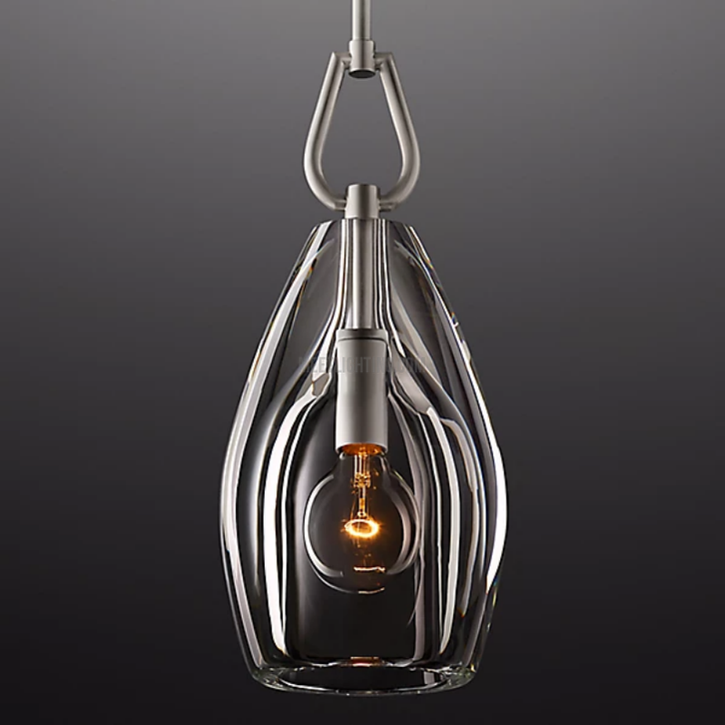 Crystal Glass Cylinder Pendant Light Adjustable Height Brass Nickel Bronze Finish Dining Room Kitchen Island