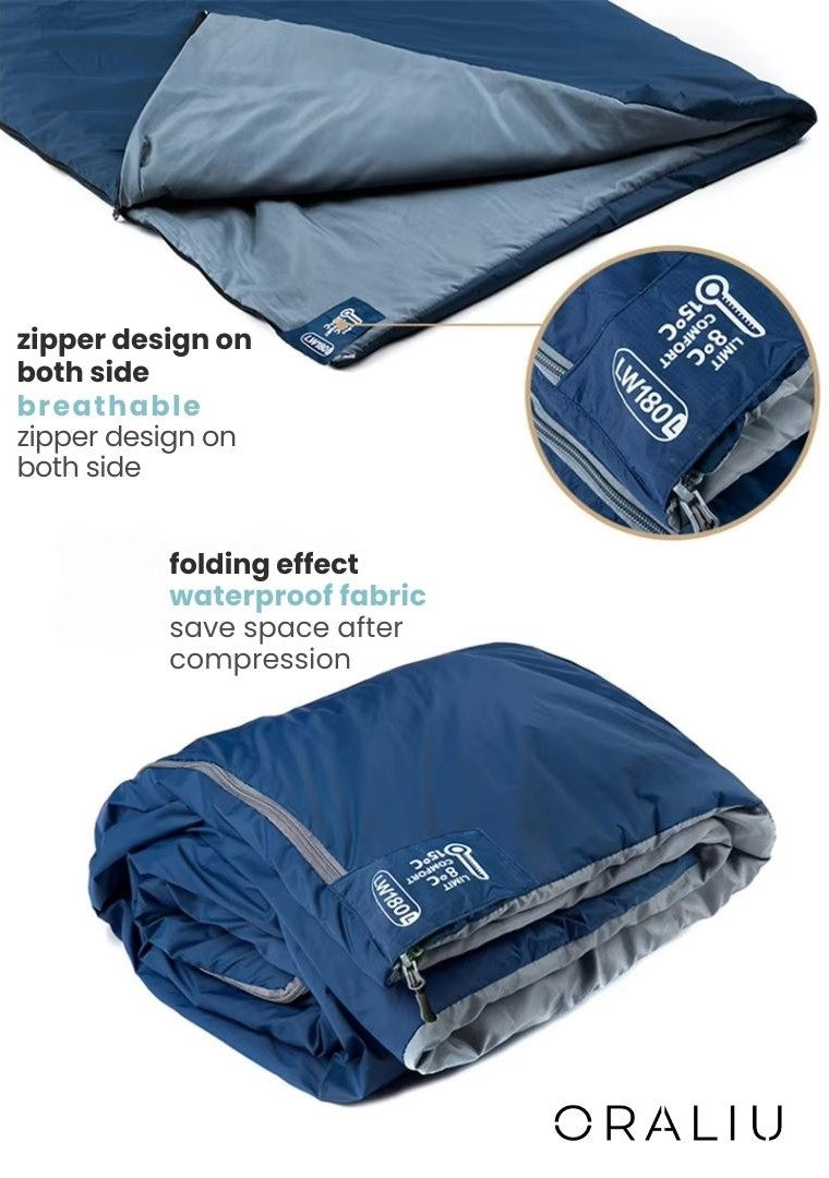 Summer Sleeping Bag for Adults, Lightweight Compact Sleeping Bag for Camping, Ultralight Backpacking Sleeping Bag