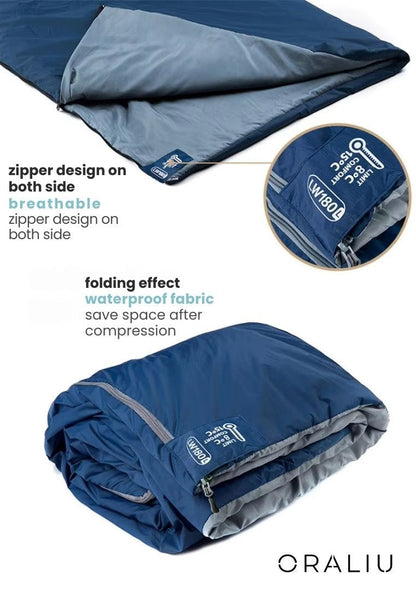 Summer Sleeping Bag for Adults, Lightweight Compact Sleeping Bag for Camping, Ultralight Backpacking Sleeping Bag