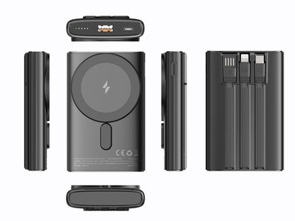 Portable High-Performance Power Bank with Cable Management | Fast Charging for Mobile Devices