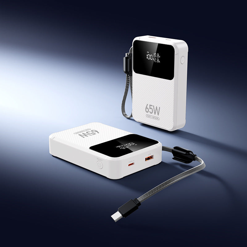 Portable Power Bank with 65W Fast Charging & Digital Display | Multi-Device Charging Solution