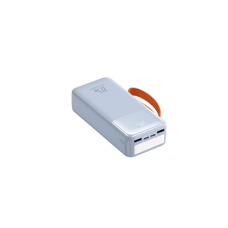 Portable Power Bank with Fast Charging & Integrated Cables | High Capacity for On-the-Go Charging