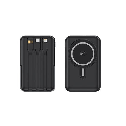 Ortekor Portable Charger Power Bank with Integrated Charging Cable & Wireless Charging – Best Power Bank for iPhone, Samsung & USB-C Devices